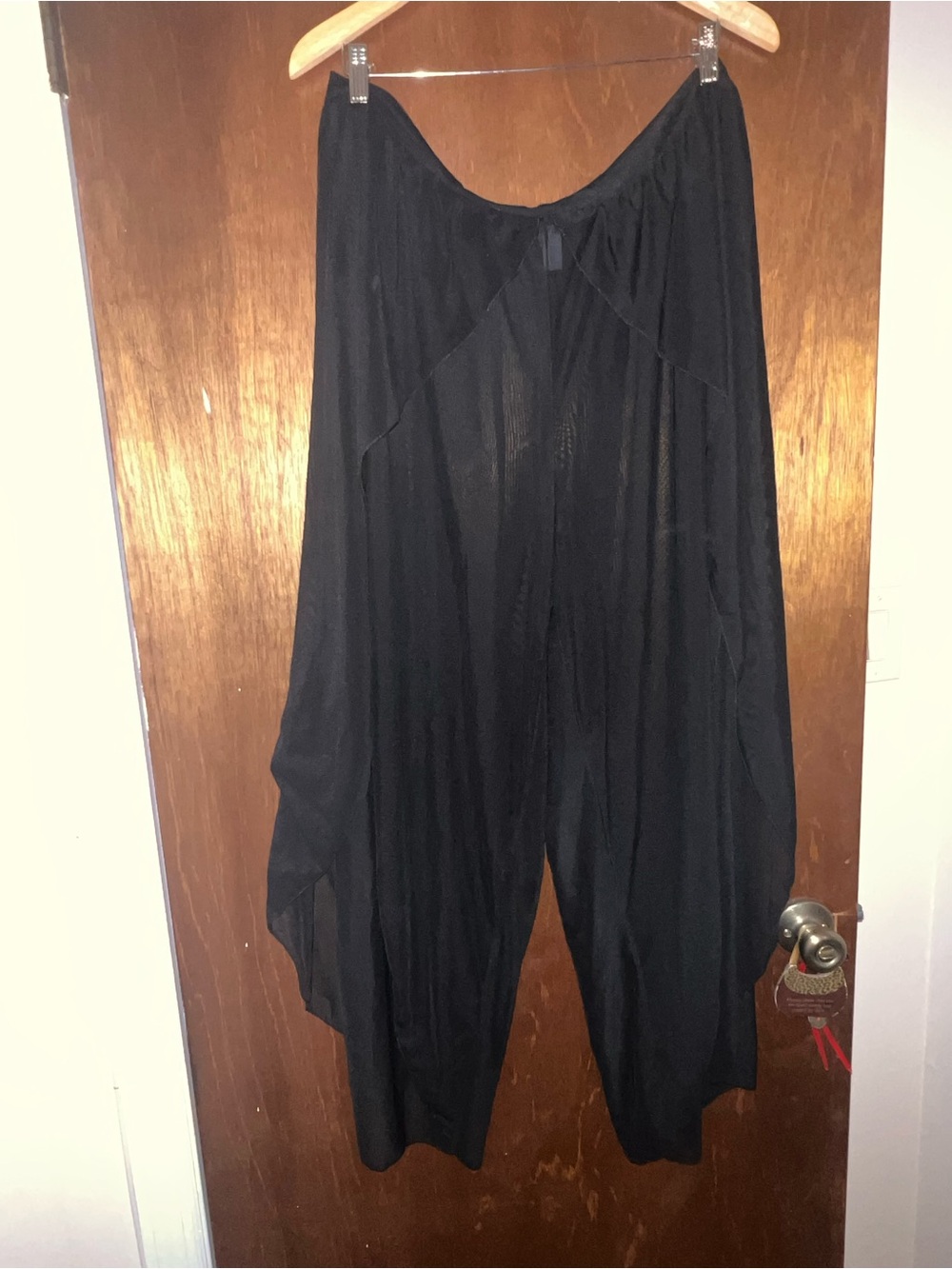 SHEIN Black Sheer Swim Coverup Pants